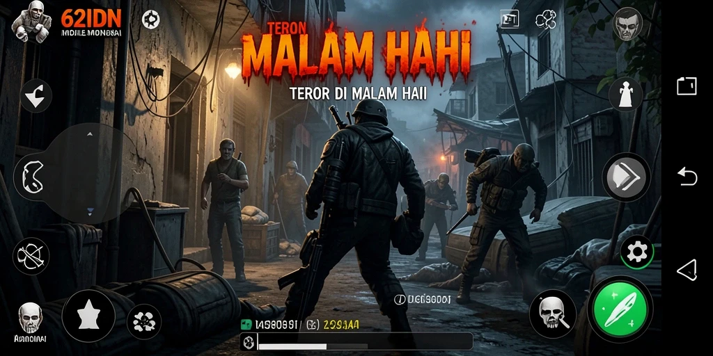 Screenshot gameplay dari 62IDN dengan suasana mencekam dan penuh ketegangan.