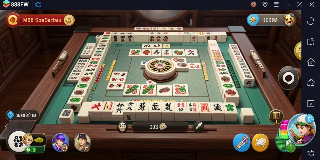 Screenshot gameplay <strong>888FW</strong> menampilkan keseruan bermain Mahjong.