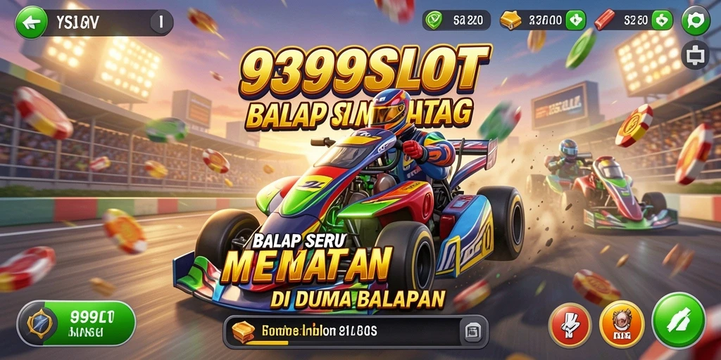 Tampilan menegangkan saat memacu mobil di lintasan balapan 9399SLOT.