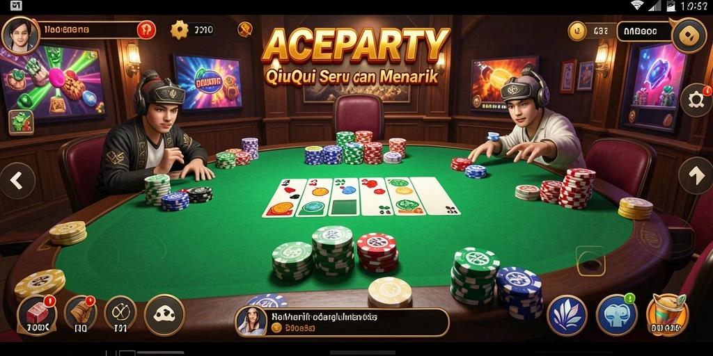 Tampilan gameplay QiuQiu yang menarik di ACEPARTY.