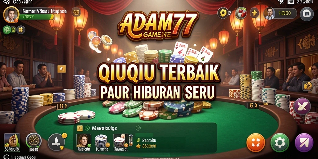 Screenshot gameplay QiuQiu ADAM77 dengan tampilan yang menarik.