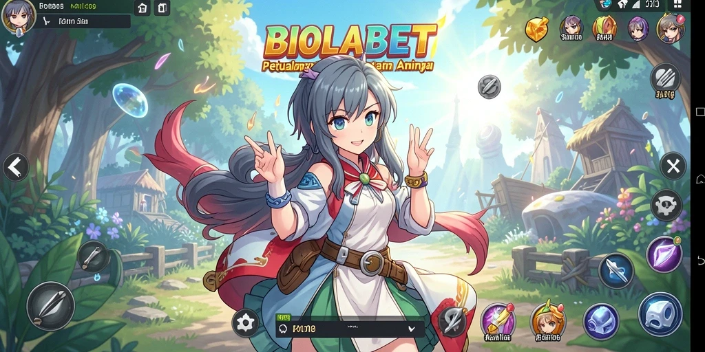 Screenshot gameplay <strong>BIOLABET</strong> menampilkan karakter anime dalam pertempuran epik.
