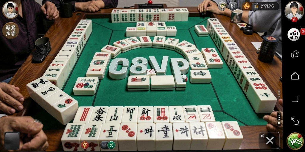 Screenshot C8VIP menampilkan gameplay Mahjong yang menarik dan seru.