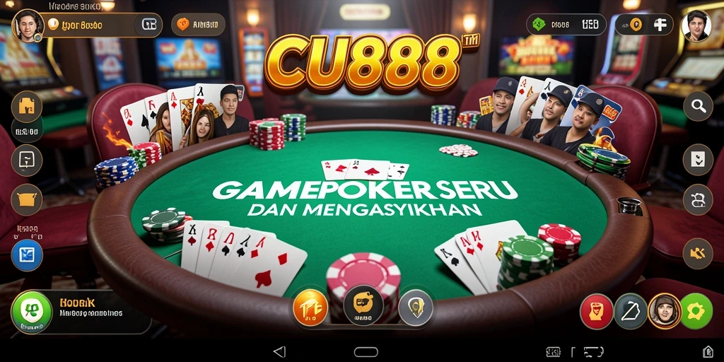 Tampilan gameplay Poker CU888 yang mendebarkan dan menarik.