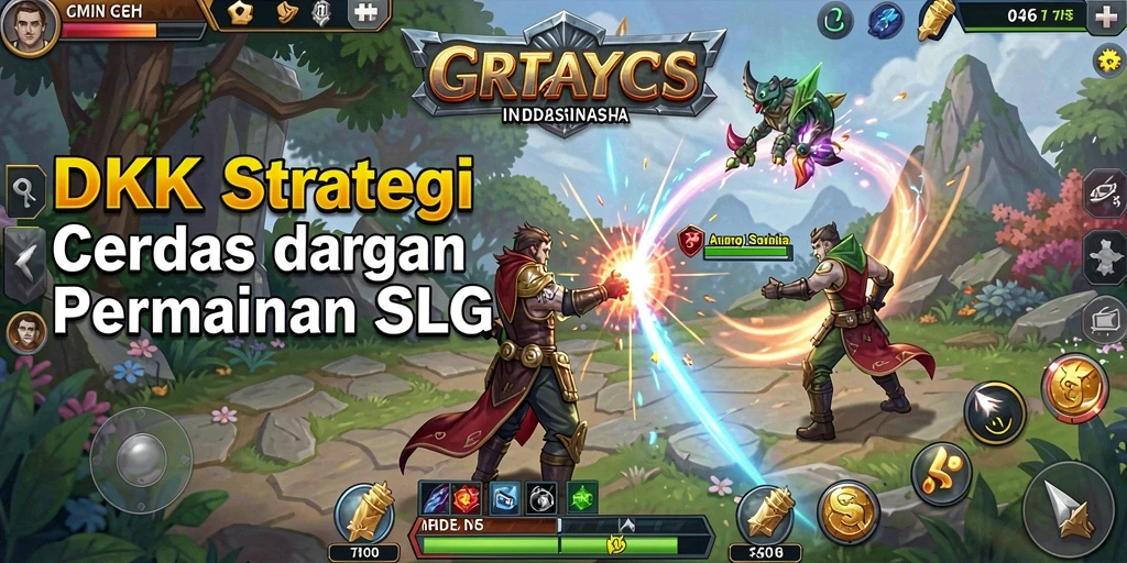 Tampilan gameplay strategis dalam DKK dengan pertempuran hebat.