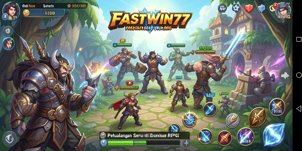 Tampilan gameplay FASTWIN77 yang penuh petualangan dan aksi RPG.