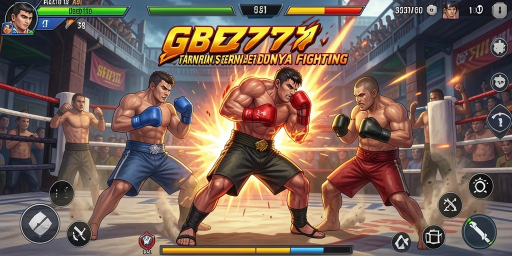 Tangkapan layar gameplay GB777 menampilkan aksi pertarungan yang mendebarkan.