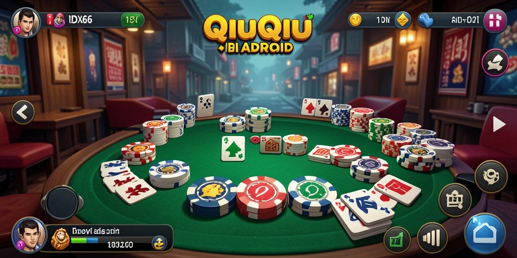 Tampilan gameplay seru QiuQiu di IDX66.