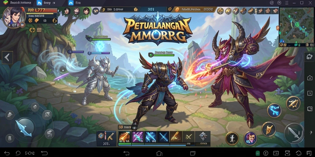 Screenshot gameplay L777 yang menunjukkan petualangan seru dalam dunia MMORPG.