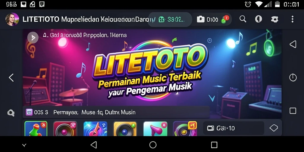 Tampilan gameplay LITETOTO yang menampilkan pengalaman musik yang mendebarkan.