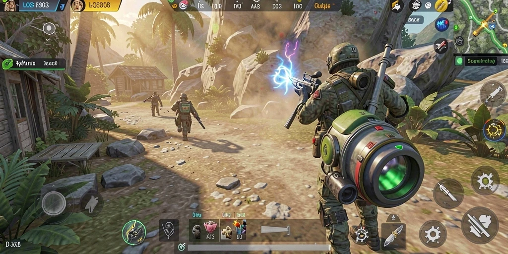 Gambaran gameplay dan interaksi dalam game simulasi LOS303.
