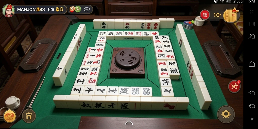 Tampilan seru dari gameplay MAHJONG288 yang menantang.