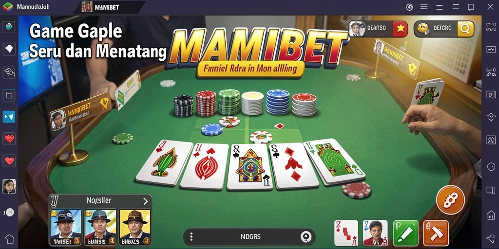 Screenshot gameplay MAMIBET menampilkan momen seru bermain Gaple.