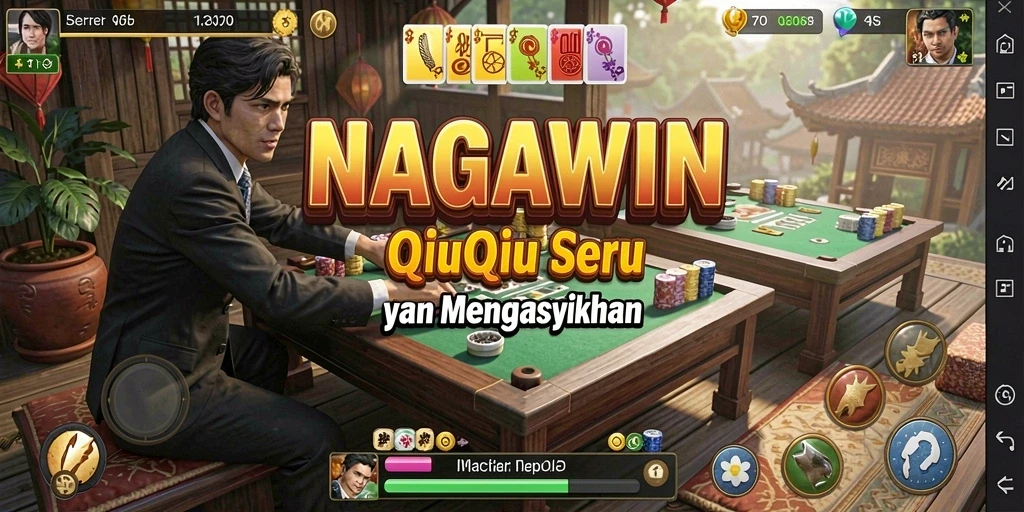 Screenshot NAGAWIN menampilkan keseruan gameplay QiuQiu.