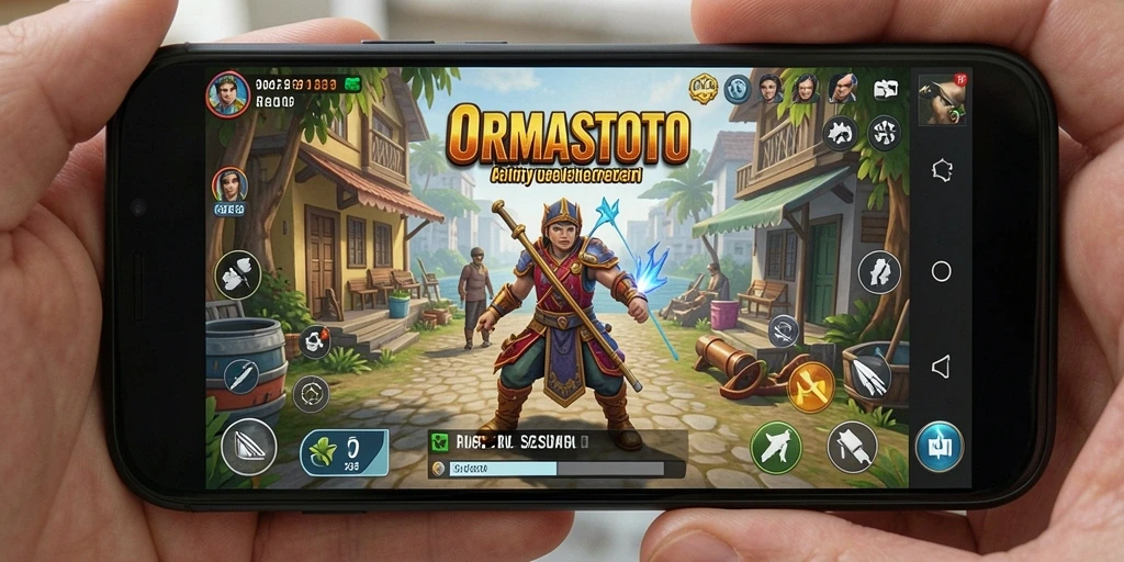 Tampilan antarmuka aplikasi ORMASTOTO yang sederhana dan efektif.