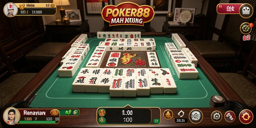 Screenshot utama POKER88 menampilkan gameplay Mahjong yang seru dengan grafis menawan.