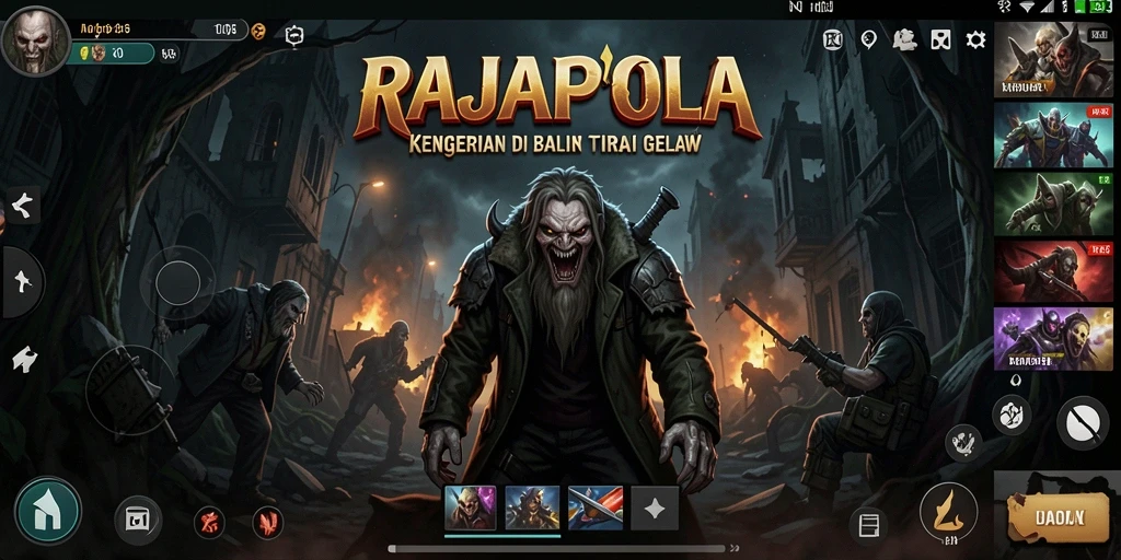 Screenshot gameplay RAJAPOLA dengan suasana yang menegangkan.