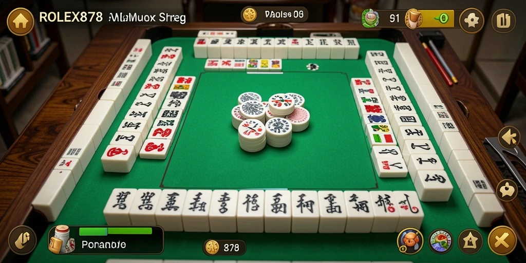 Tangkapan layar utama <strong>ROLEX878</strong> menampilkan gameplay seru Mahjong dengan grafis yang menarik.