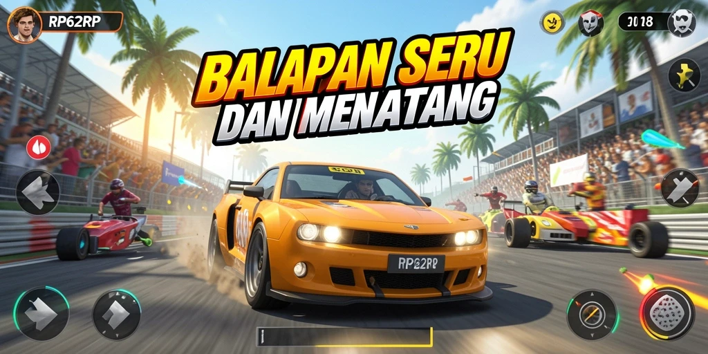 Tampilan gameplay seru dan mendebarkan di RP62RP.