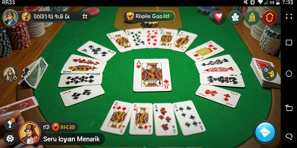 Tampilan permainan Gaple yang menarik dan interaktif di RR33.