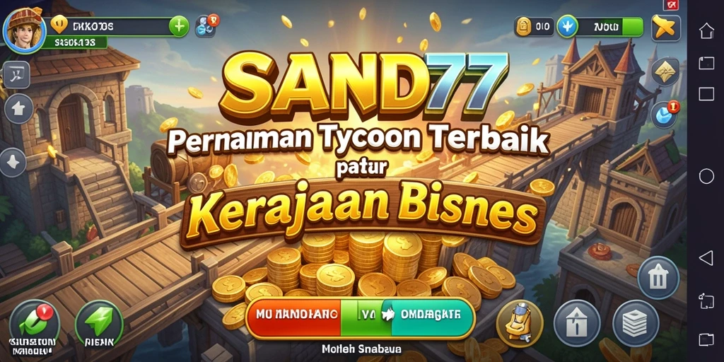 Screenshot gameplay SAND77 menampilkan momen mendebarkan dalam membangun bisnis.