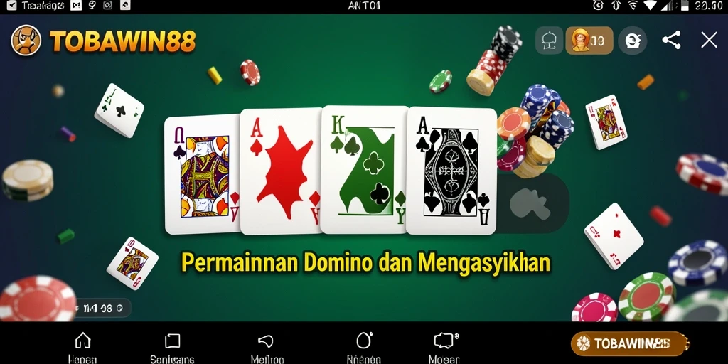Screenshot TOBAWIN88 menampilkan aksi seru permainan Domino.